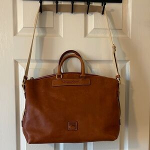 Dooney & Bourke Tan Leather Messenger Bag